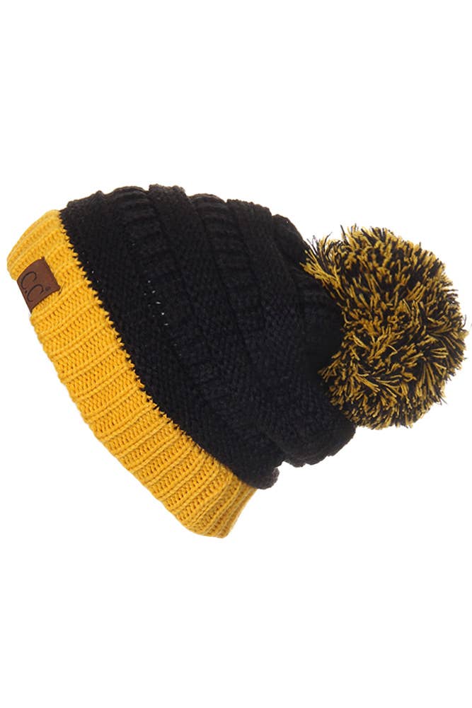 C.C Team College Color Game Day Beanie: 14. Maroon/Gold