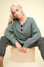 Load image into Gallery viewer, Anya Ribbed Top - Denim Blue
