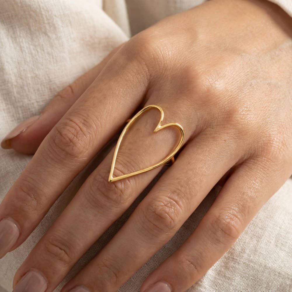Heart Cut Out Ring: GD