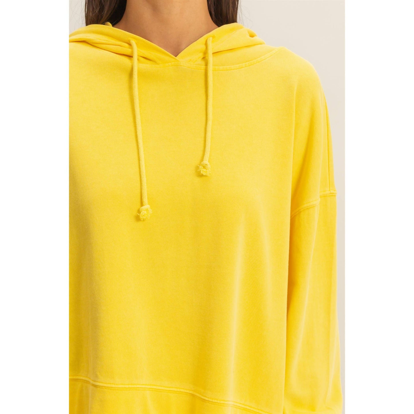 Bridgette Lightweight French Terry Hoodie - Banana