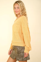 Load image into Gallery viewer, Lexi Raw Edge Knit Top - Honey
