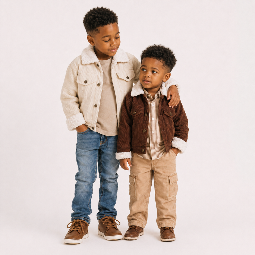 Sherpa Collar Bone Corduroy Jacket-Child: 2T