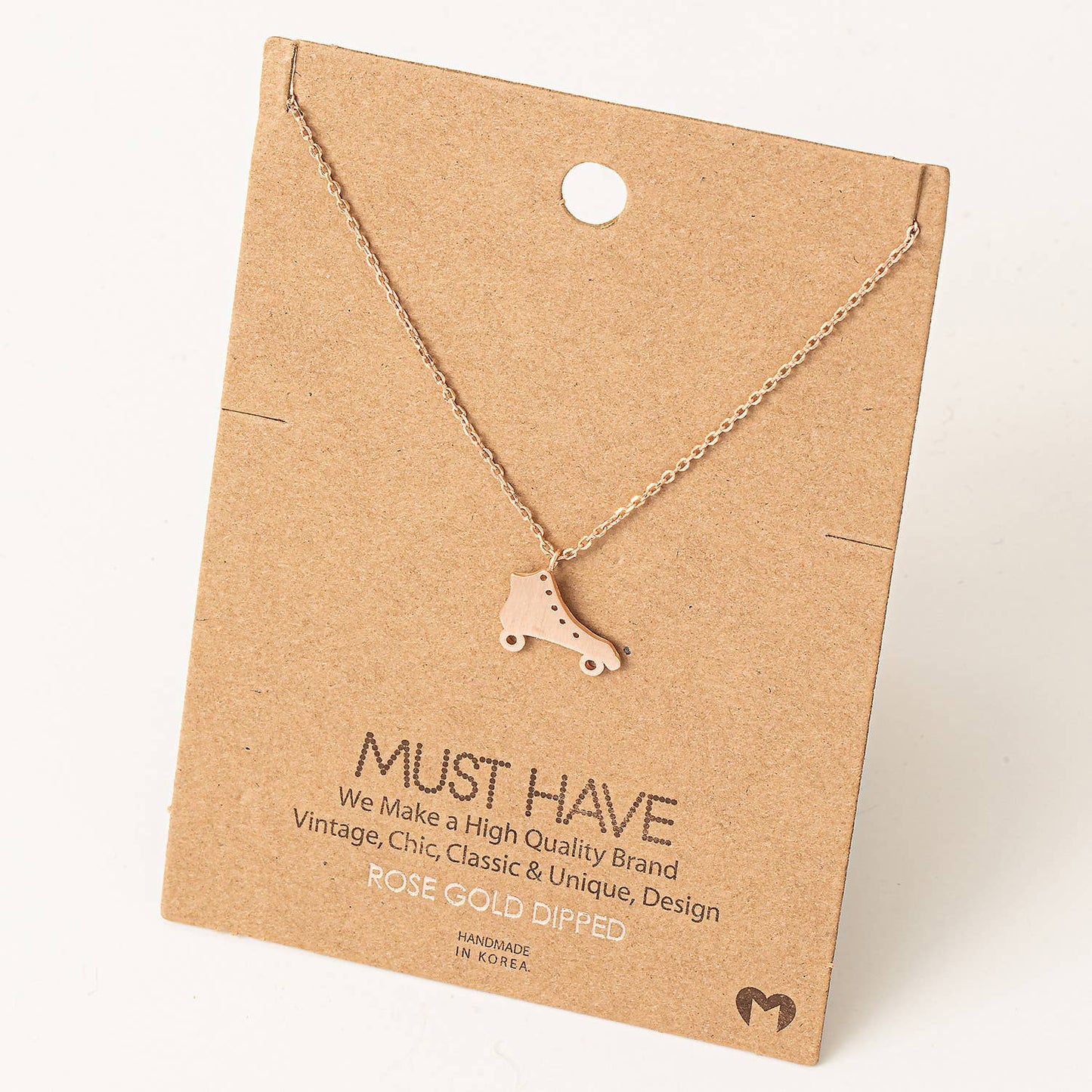 Dainty Rollerblade Pendant Necklace: G