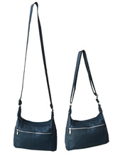 Load image into Gallery viewer, Cowhide Leather Shoulder Bag: Black
