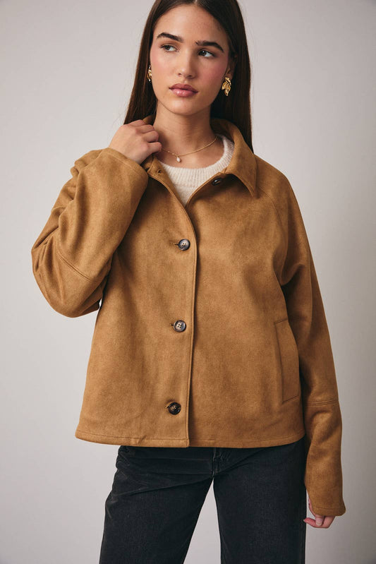 Stella Suede Jacket - Tan