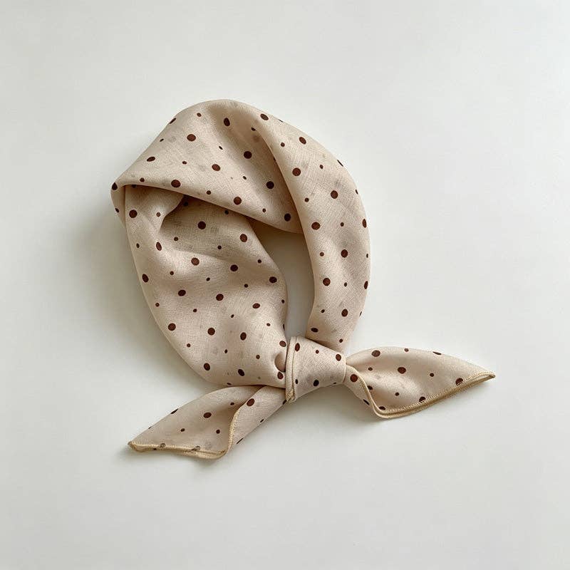 Coffee Floral Print Bandana: Style1 / OS