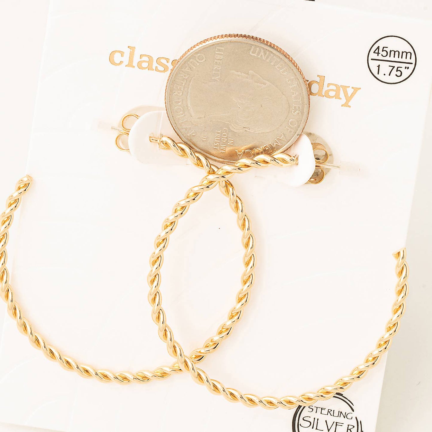 Braided 45mm Open Hoop Earrings: G