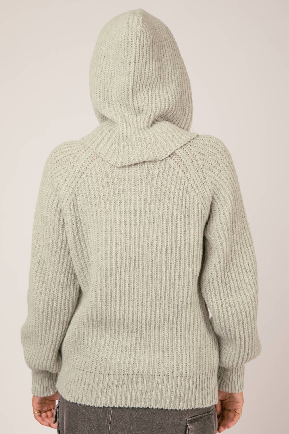 Brenna Baclava Hoodie Soft Knit Sweater