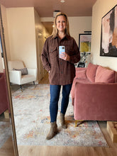 Load image into Gallery viewer, Willa Brown Corduroy Shacket (1 left)
