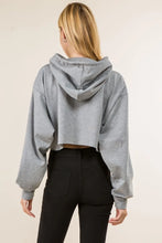 Load image into Gallery viewer, Chloe Cropped Hoodie (Fleece Lined) Gray or Black
