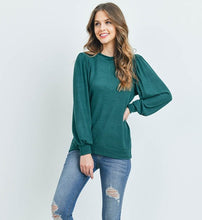 Load image into Gallery viewer, Brooke Soft Hacci Puff Sleeve Top
