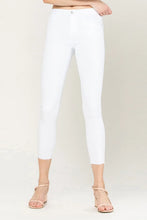 Load image into Gallery viewer, Vervet Brand Mid Rise Raw Hem Cropped Skinny Jeans - White
